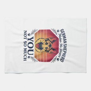 German Shepherd You Dog Retro Sunset Paws_1 Kitchen Towel