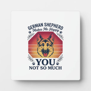 German Shepherd You Dog Retro Sunset Paws_1 Plaque