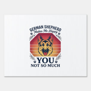 German Shepherd You Dog Retro Sunset Paws_1 Sign