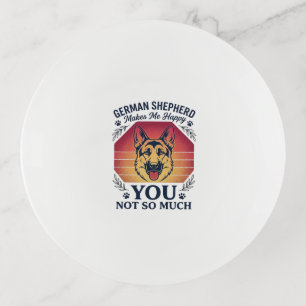 German Shepherd You Dog Retro Sunset Paws_1 Trinket Tray