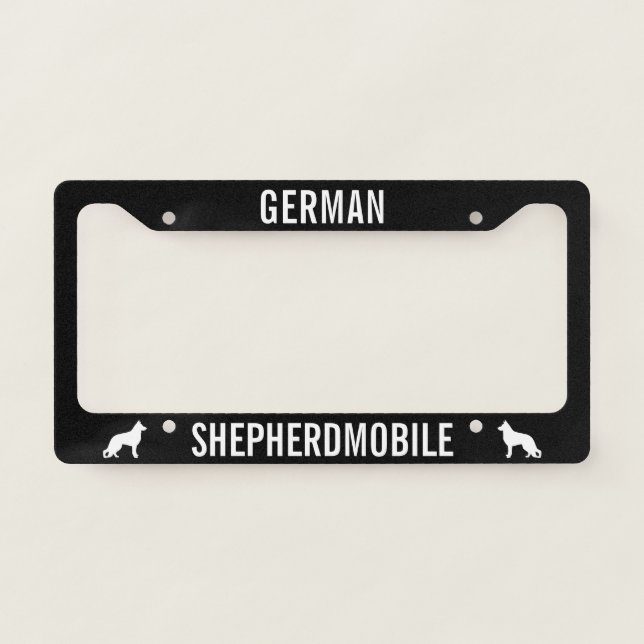 German Shepherdmobile - German Shepherd Dogs License Plate Frame (Front)
