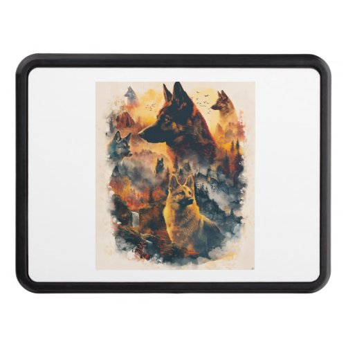 German Shepherds Across Mythical Realms Hitch Cover