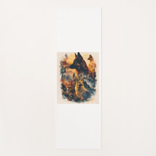 German Shepherds Across Mythical Realms Yoga Mat