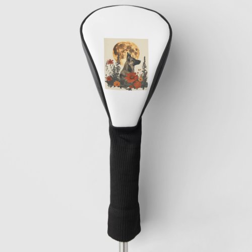 German Shepherds Amidst Blossoming Moons Golf Head Cover