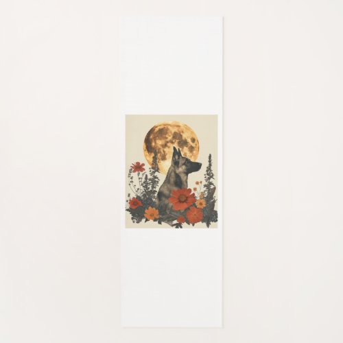 German Shepherds Amidst Blossoming Moons Yoga Mat