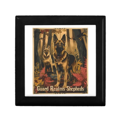 German Shepherds Amidst Magical Foliage Gift Box