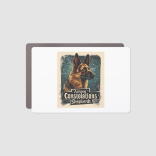 German Shepherds Amongst Constellations Car Magnet