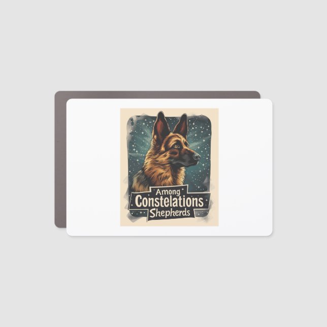 German Shepherds Amongst Constellations Car Magnet (Front)