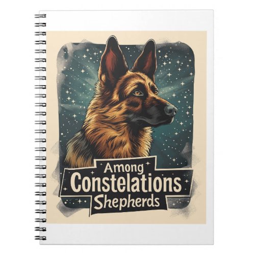 German Shepherds Amongst Constellations Notebook