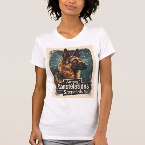 German Shepherds Amongst Constellations T_Shirt