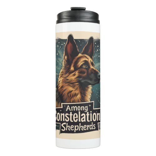 German Shepherds Amongst Constellations Thermal Tumbler