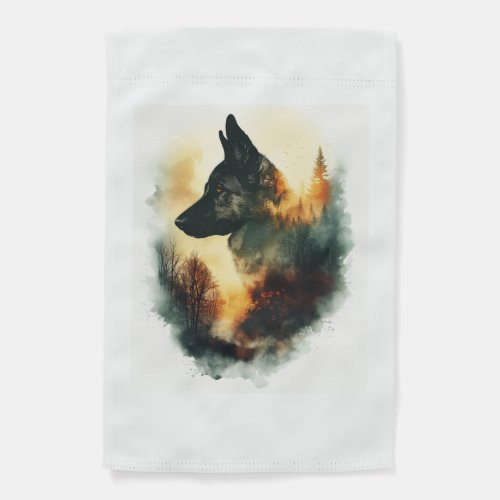 German Shepherds as Ghostly Guides Garden Flag