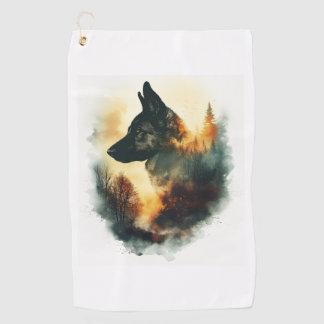 German Shepherds as Ghostly Guides Golf Towel