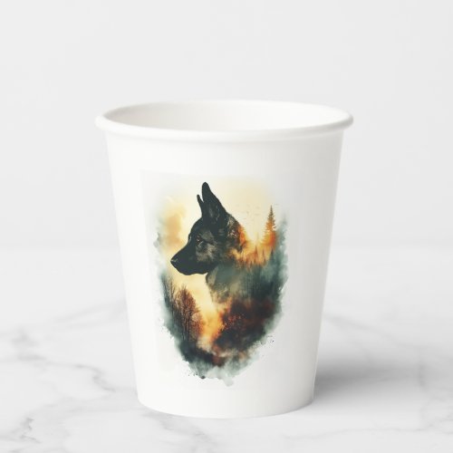 German Shepherds as Ghostly Guides Paper Cups