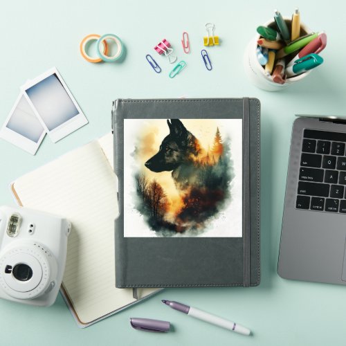 German Shepherds as Ghostly Guides Sticker