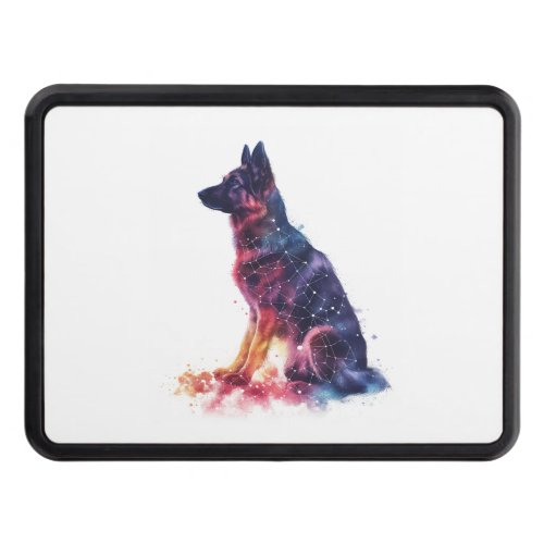 German Shepherds Forming Galactic Patterns Arrange Hitch Cover