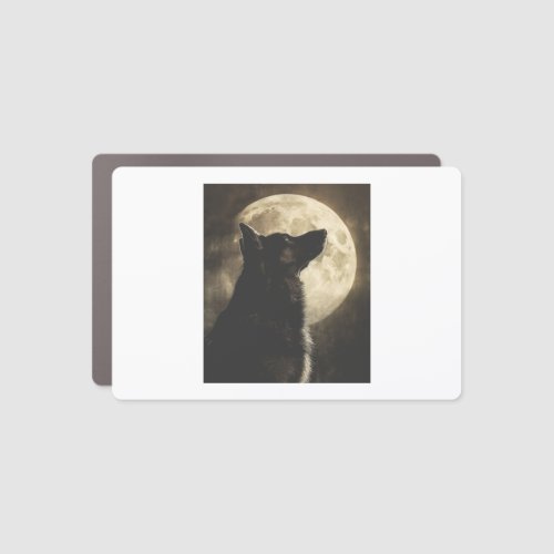 German Shepherds Howling at the Moon Car Magnet