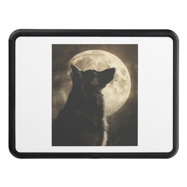 German Shepherds Howling at the Moon Hitch Cover (Front)