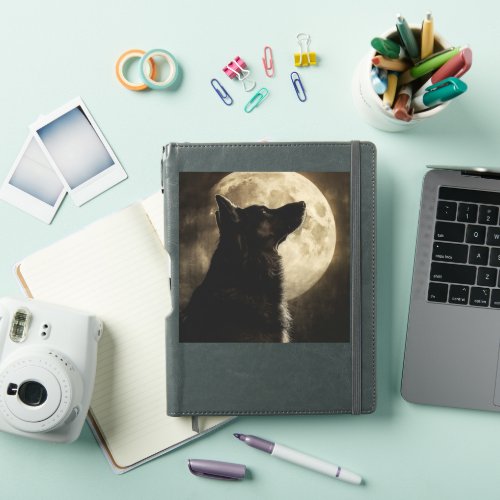 German Shepherds Howling at the Moon Sticker