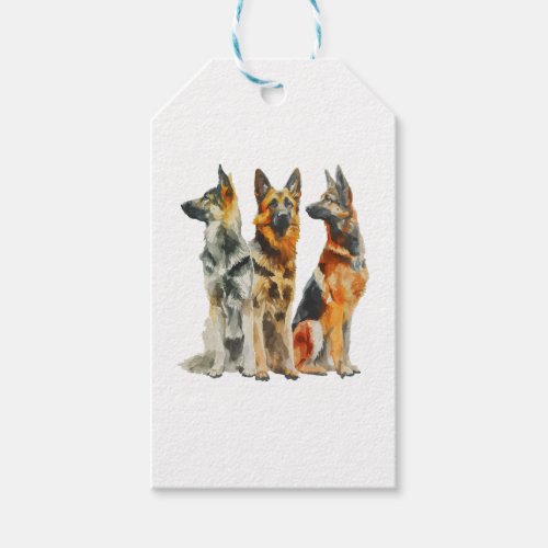 German Shepherds in Color_Changing Splendor Gift Tags