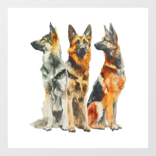 German Shepherds in Color_Changing Splendor Wall Decal