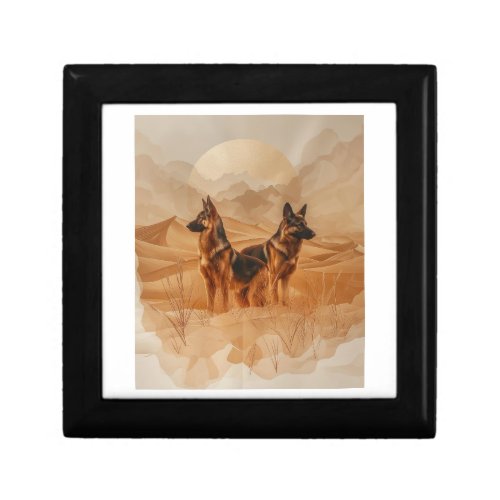 German Shepherds in Desert Dreams Gift Box