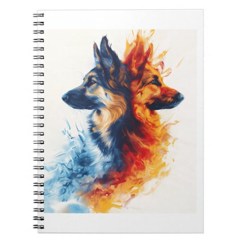 German Shepherds in Elemental Harmony Notebook