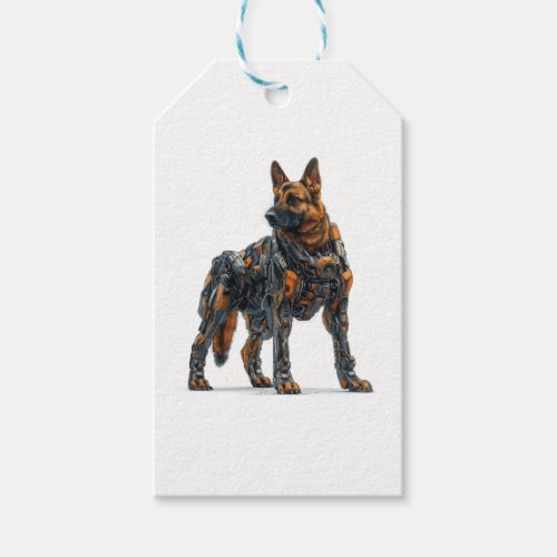 German Shepherds in Futuristic Armor Gift Tags