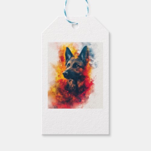 German Shepherds in Intense Radiance Gift Tags