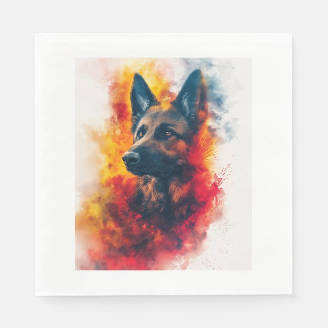 German Shepherds in Intense Radiance Napkins (Front)