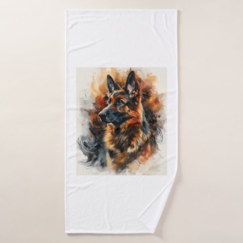 German Shepherds in Magnetic Fields Bath Towel