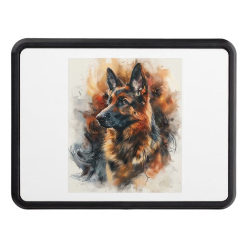 German Shepherds in Magnetic Fields Hitch Cover