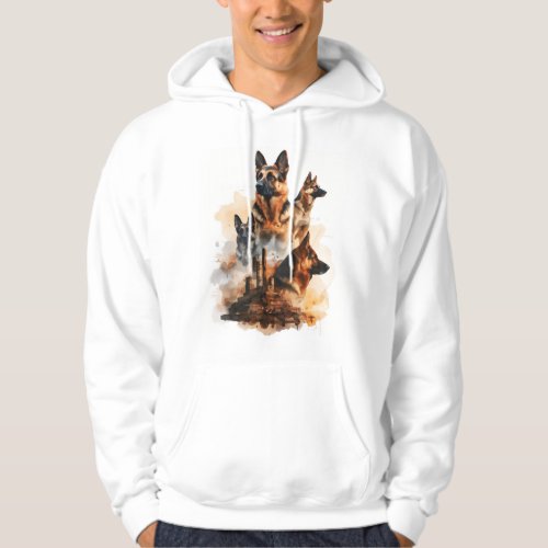 German Shepherds in Monumental Majesty Position Hoodie