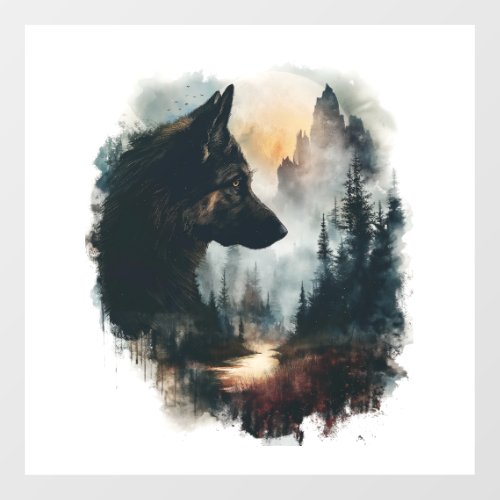 German Shepherds in Moonlit Magic Wall Decal