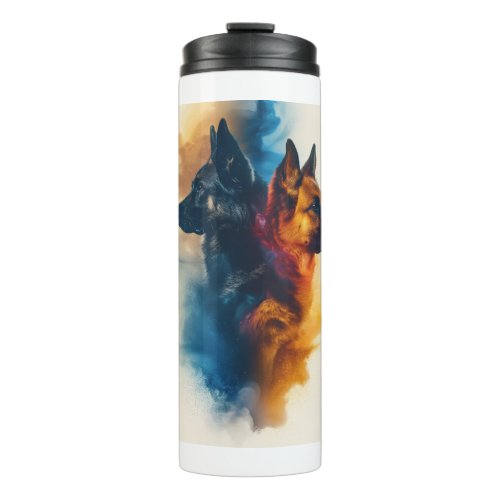 German Shepherds in Nebula Nexus Thermal Tumbler