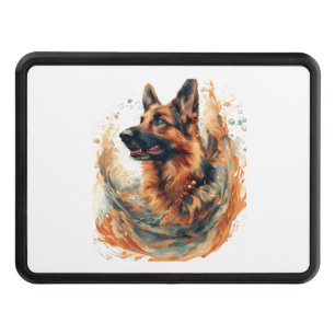 German Shepherds in Oceanic Elegance Hitch Cover