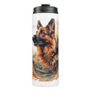 German Shepherds in Oceanic Elegance Thermal Tumbler