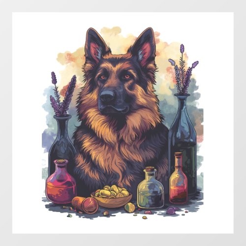 German Shepherds in Potion Play Portray Wall Decal