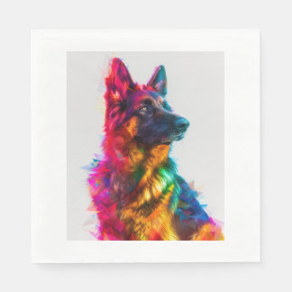 German Shepherds in Prism Perfection Napkins