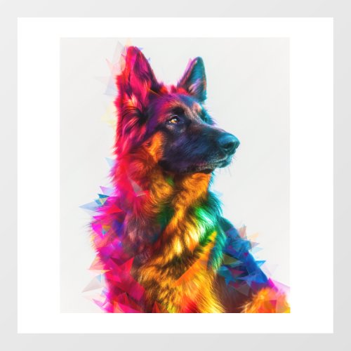 German Shepherds in Prism Perfection Wall Decal