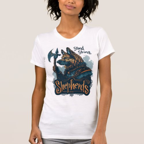 German Shepherds in Viking Valor T_Shirt