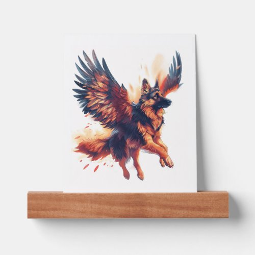 German Shepherds Soaring with Wings Picture Ledge