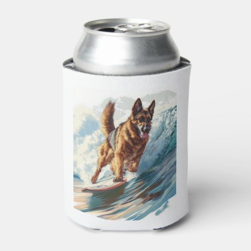 German Shepherds Surfing the Waves Can Cooler