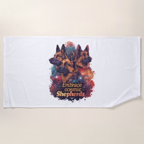 German Shepherds Unleashed Beach Towel