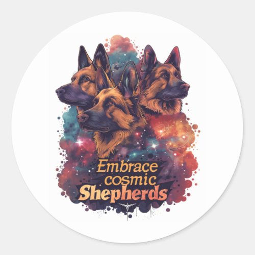 German Shepherds Unleashed Classic Round Sticker