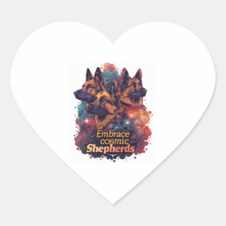 German Shepherds Unleashed Heart Sticker