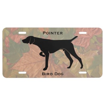 German Short Hair Dog Silhouette Customizable License Plate by FalconsEye at Zazzle