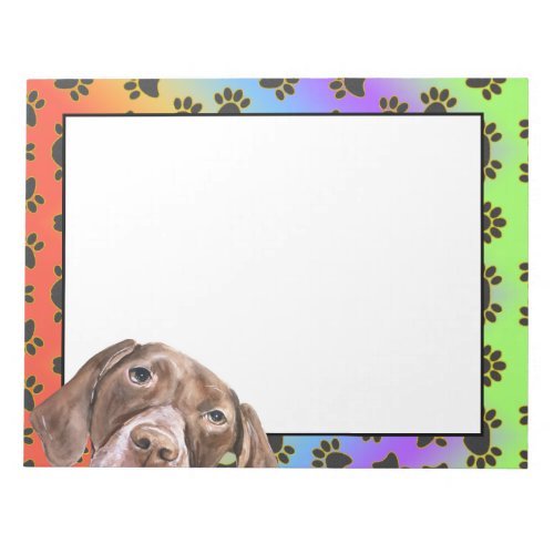 German Short_Haired Pointer dog paw pattern Notepad