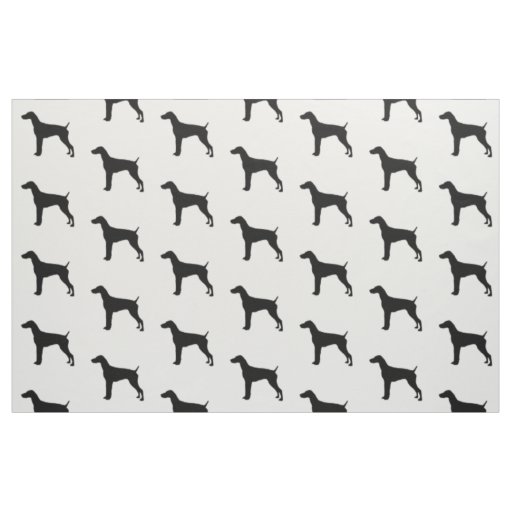 German Short-Haired Pointer Silhouette Love Dogs Fabric