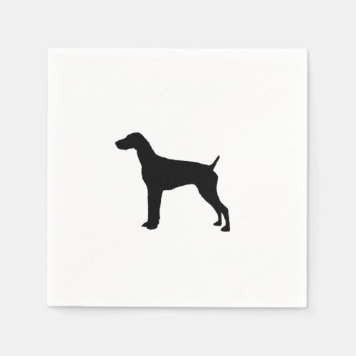 German Short_Haired Pointer Silhouette Love Dogs Napkins